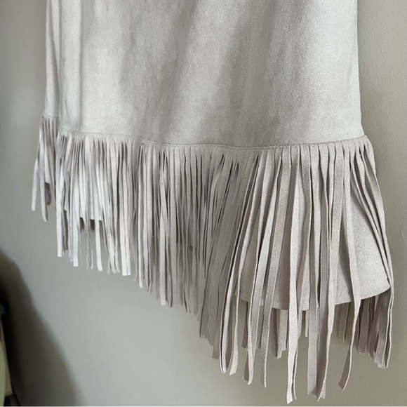 BCBG Fringe Faux Suede Capelet - Picture 10 of 14